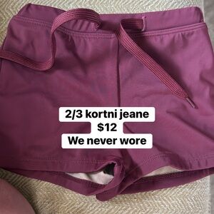 Wine swim trunks with Drawstring